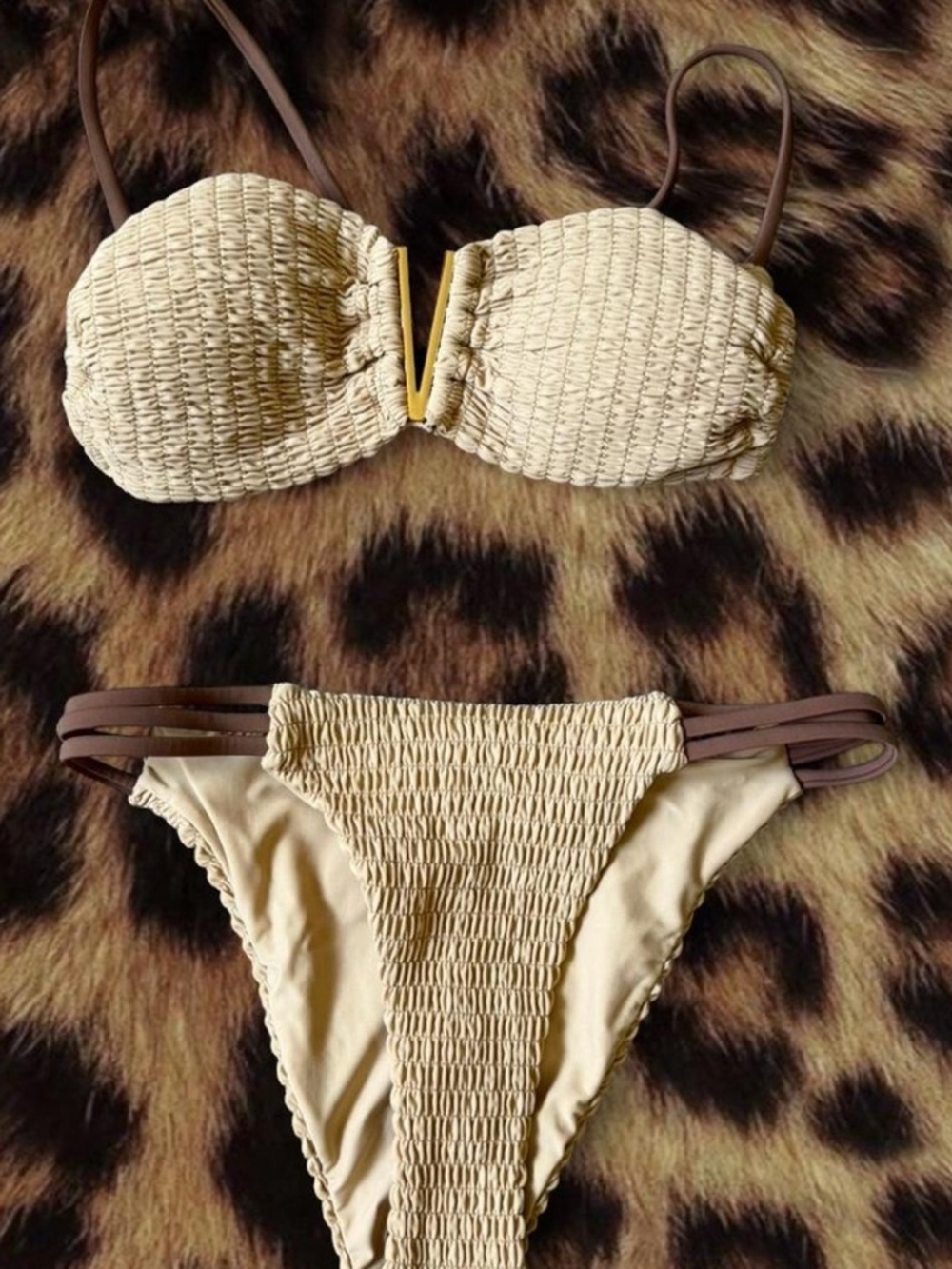 Cream Gold Bikini - Picture 2 of 4